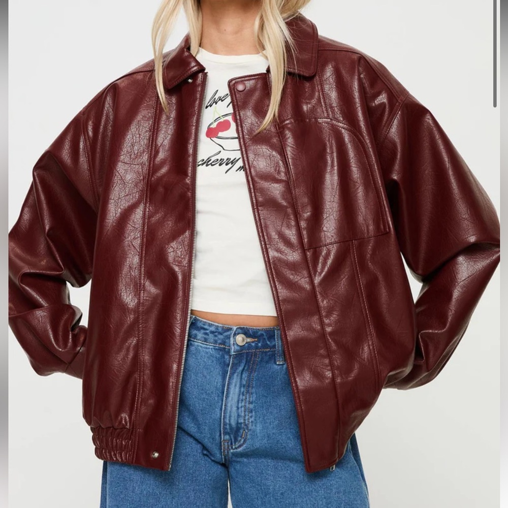 Princess Polly burgundy jacket - Picture 6 of 10